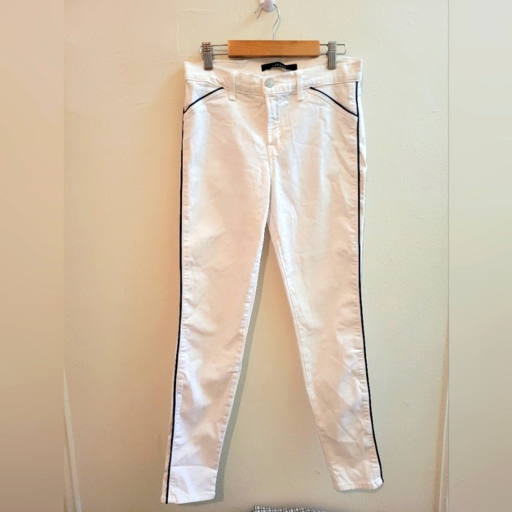 J Brand‎ Premium Skinny Side stripe ankle jean EUC Quiet Luxury Preppy Modern